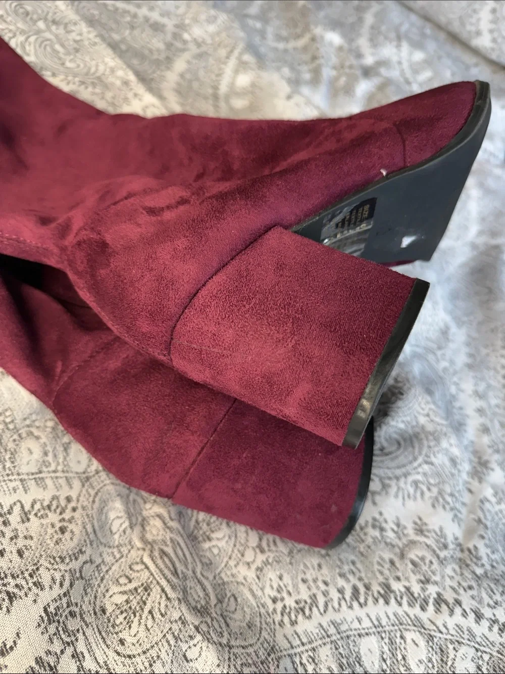 Torrid - Over-the-Knee Block Heel Boots - Burgundy - Size 10